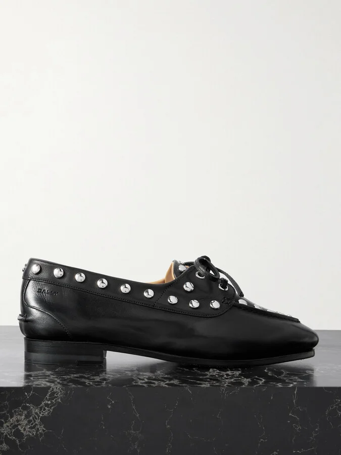 BALLY - Pathy Studded Leather Loafers - Black