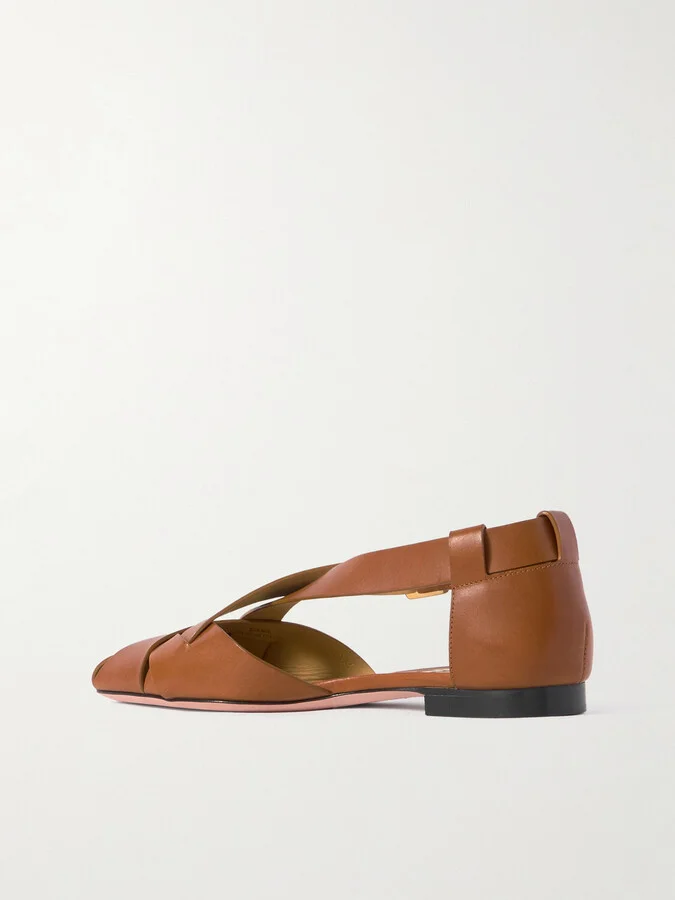 BALLY - Siana Woven Leather Flats - Brown - Image 3