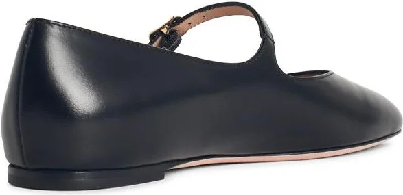 'ballyrina' Black Leather Ballet Flats - Image 3