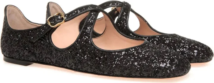 Ballyrina glitter-embellished ballerina shoes - Image 2