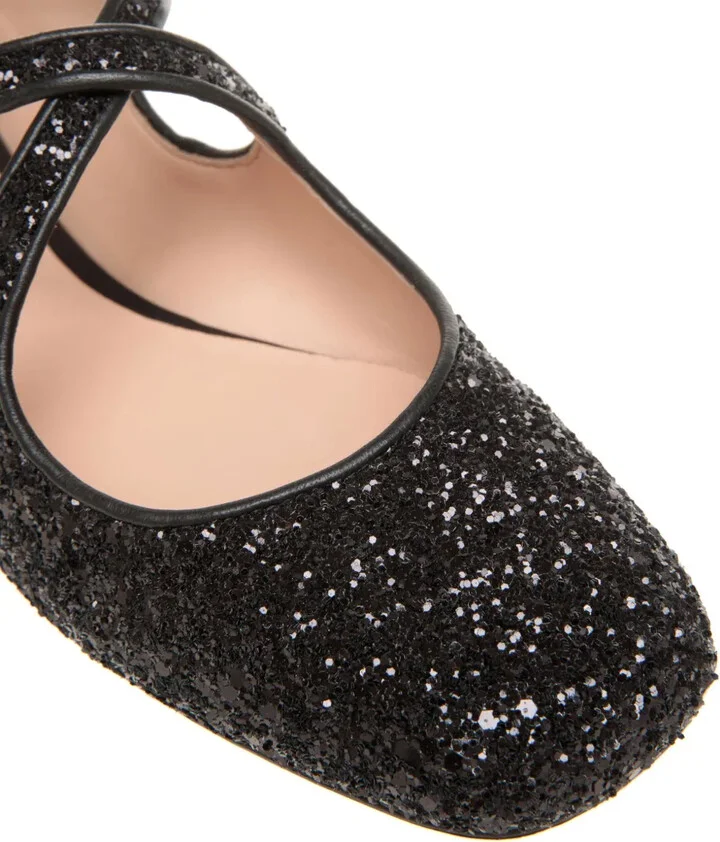 Ballyrina glitter-embellished ballerina shoes - Image 4