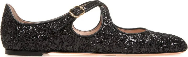 Ballyrina glitter-embellished ballerina shoes