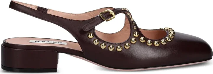 Ballyrina studded slingback pumps