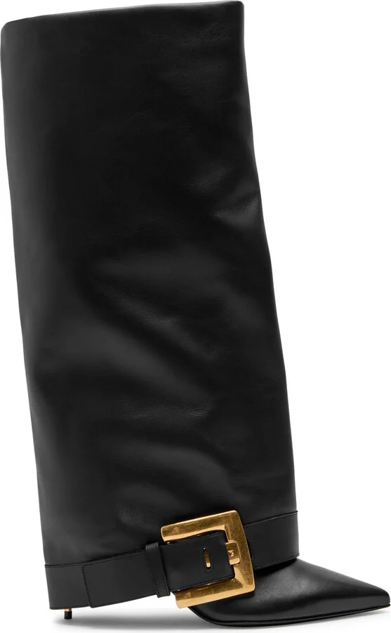 Balmain Anthem 95 Leather Knee-high Boots