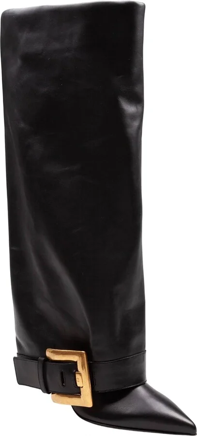 Balmain Anthem Leather Boots, Black - Image 2