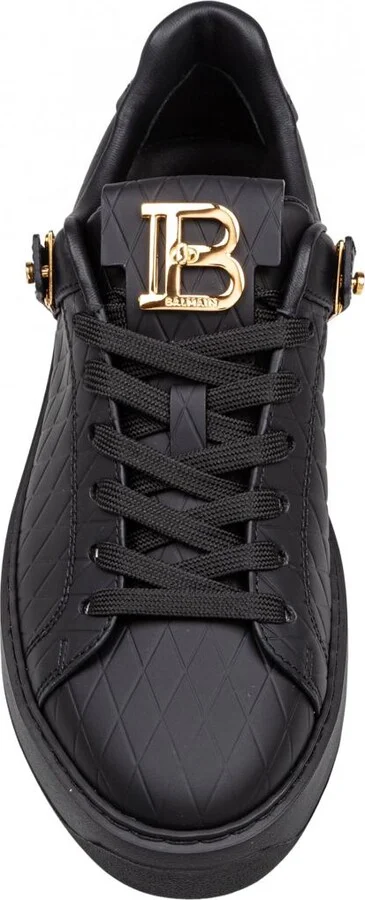 Balmain B-Court B-Buzz Calfskin Sneakers - Image 3