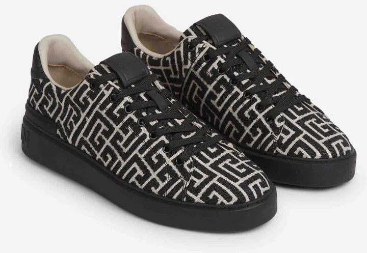 Balmain B-Court Jacquard Sneakers - Image 2