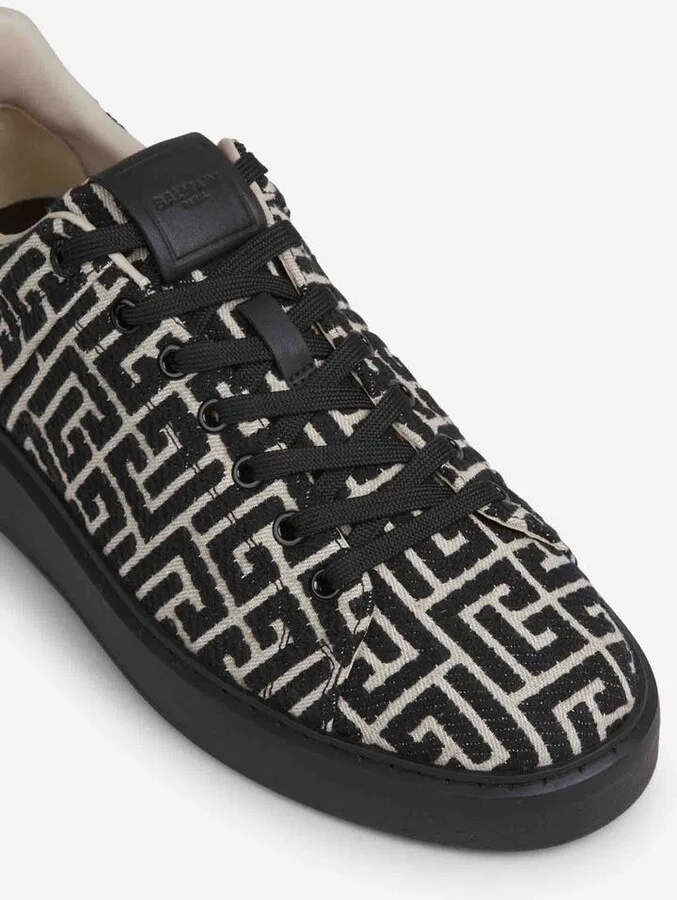 Balmain B-Court Jacquard Sneakers - Image 5