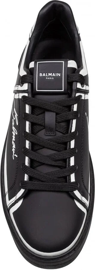 Balmain B-Court Sneakers In Calfskin - Image 3