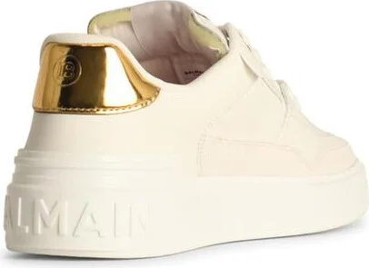 Balmain 'B-Court' White Leather Sneakers - Image 3