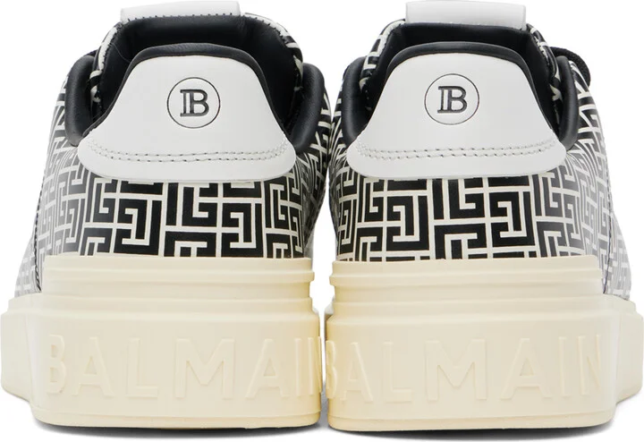 Balmain Beige & Black B-Court Flip Sneakers - Image 2