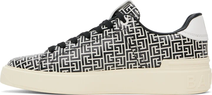 Balmain Beige & Black B-Court Flip Sneakers - Image 3