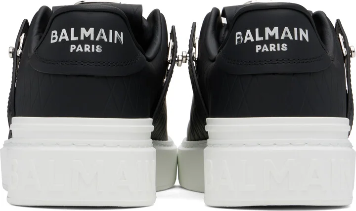 Balmain Black B-Court B-Buzz Sneakers - Image 2