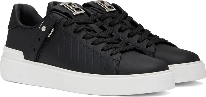 Balmain Black B-Court B-Buzz Sneakers - Image 4