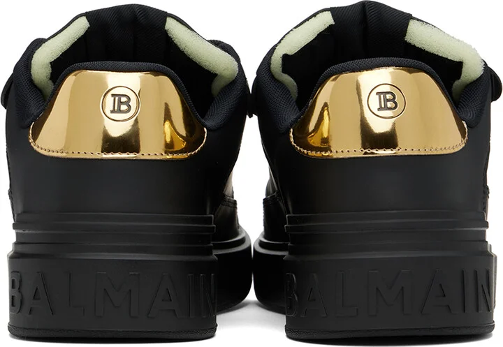 Balmain Black B-Court Flip Calfskin Sneakers - Image 2