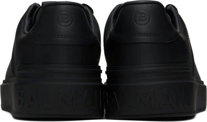 Balmain Black B-Court Leather Sneakers - Image 2
