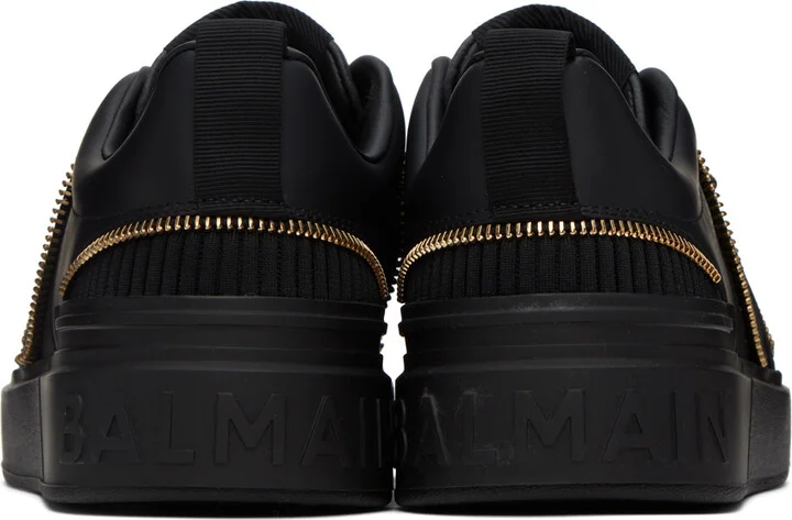 Balmain Black B-Skate Zip Sneakers - Image 2
