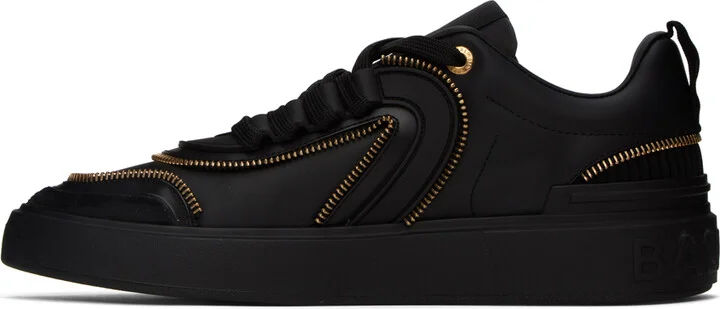 Balmain Black B-Skate Zip Sneakers - Image 3