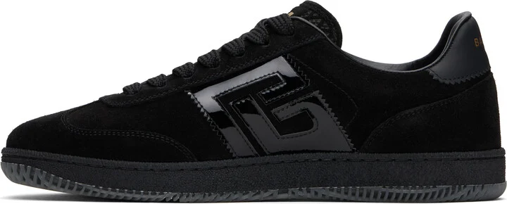 Balmain Black 'Balmain' Swan Suede & Leather Sneakers - Image 3
