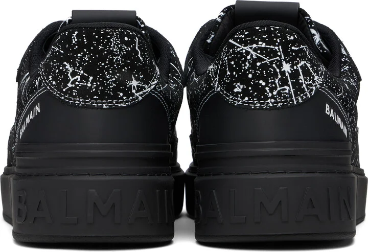 Balmain Black Galaxy Print B-Court Skate Sneakers - Image 2