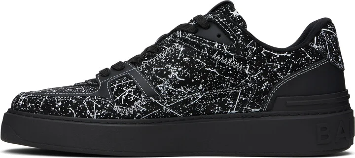 Balmain Black Galaxy Print B-Court Skate Sneakers - Image 3