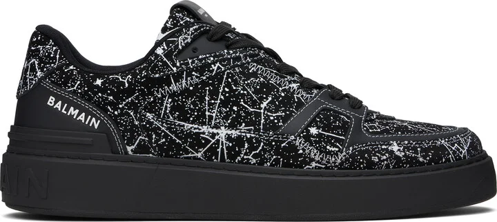 Balmain Black Galaxy Print B-Court Skate Sneakers