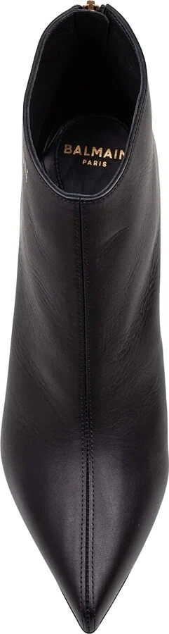 Balmain Black Leather Ankle Boot - Image 3