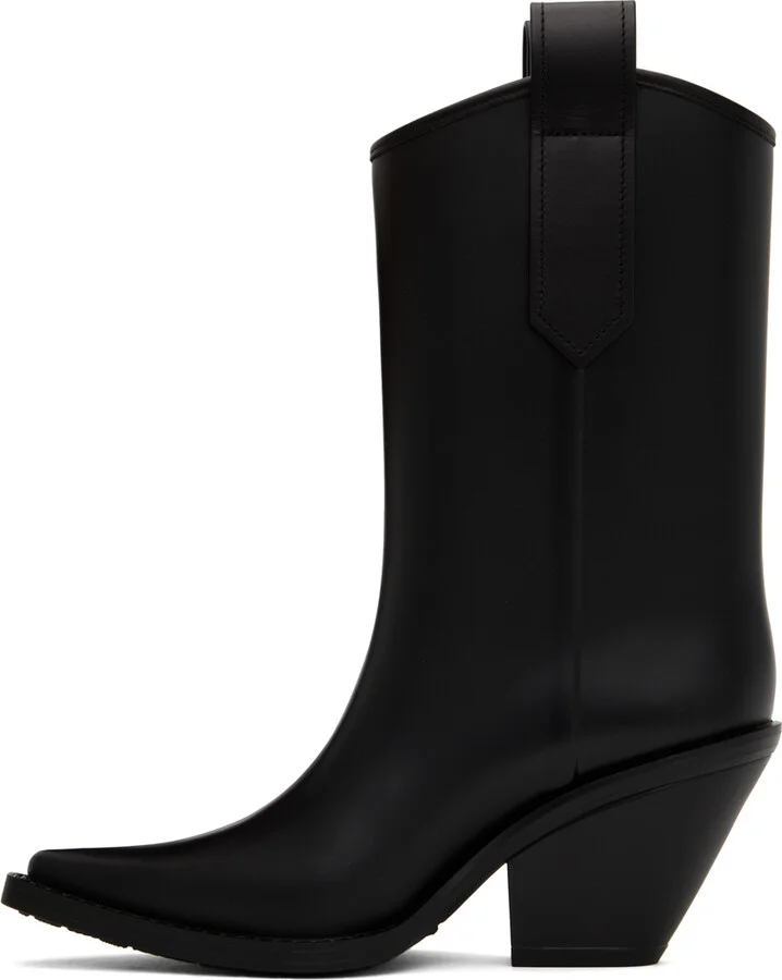 Balmain Black Rubber Tess PB Cowboy Boots - Image 3