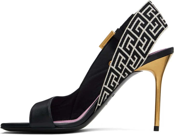 Balmain Black Rudy Heeled Sandals - Image 3