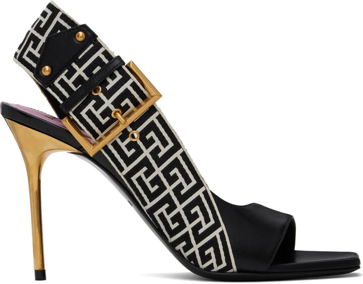Balmain Black Rudy Heeled Sandals