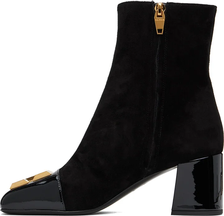 Balmain Black Suede Edna Boots - Image 3