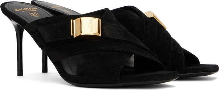 Balmain Black Uma Mules - Image 4