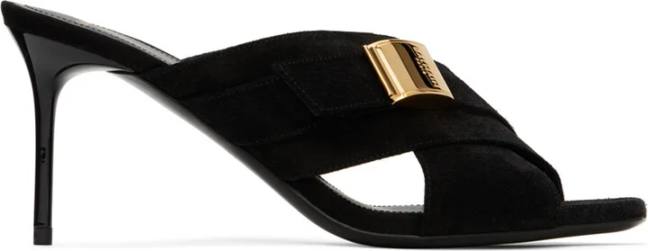 Balmain Black Uma Mules