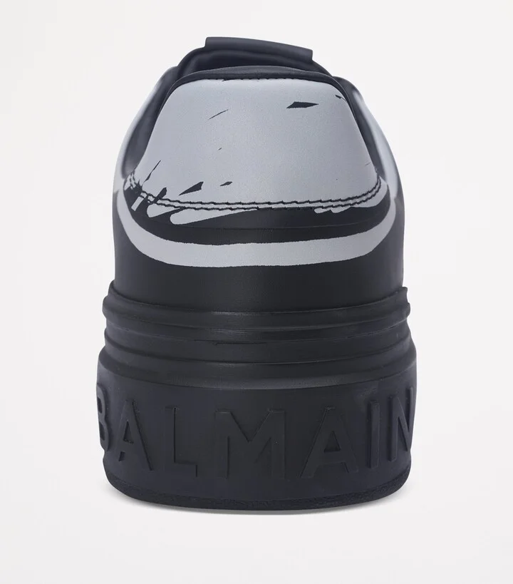 Balmain Calfskin B-Court Printed Sneakers - Image 6