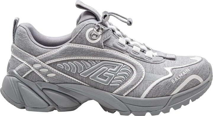 Balmain Cosmic Dust Pile Sneakers Color Grey/white