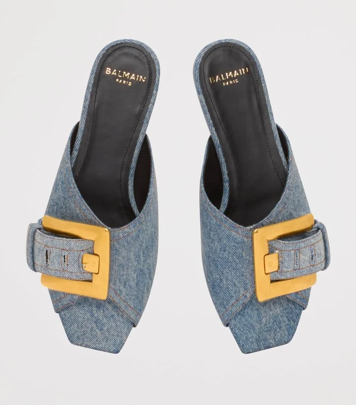 Balmain Denim Anthem Sandals - Image 3