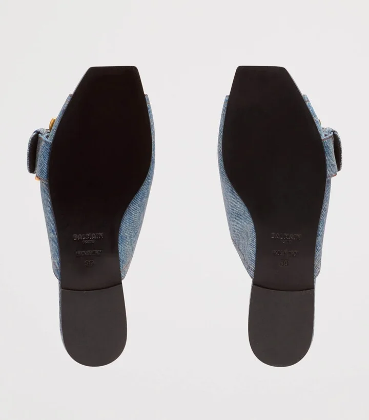 Balmain Denim Anthem Sandals - Image 4