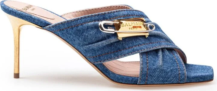 Balmain Denim Safety Pin Sabot