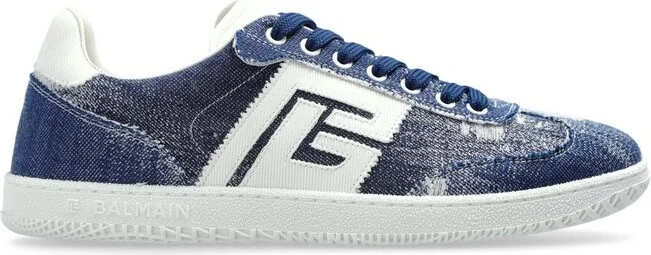 Balmain Denim Swan Trainers