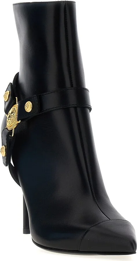Balmain 'Eva' Black Leather Ankle Boots - Image 2