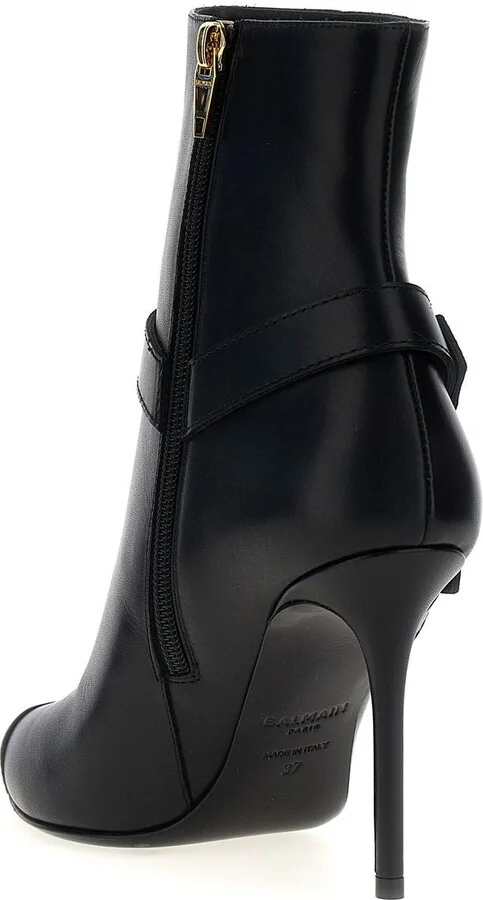 Balmain 'Eva' Black Leather Ankle Boots - Image 3