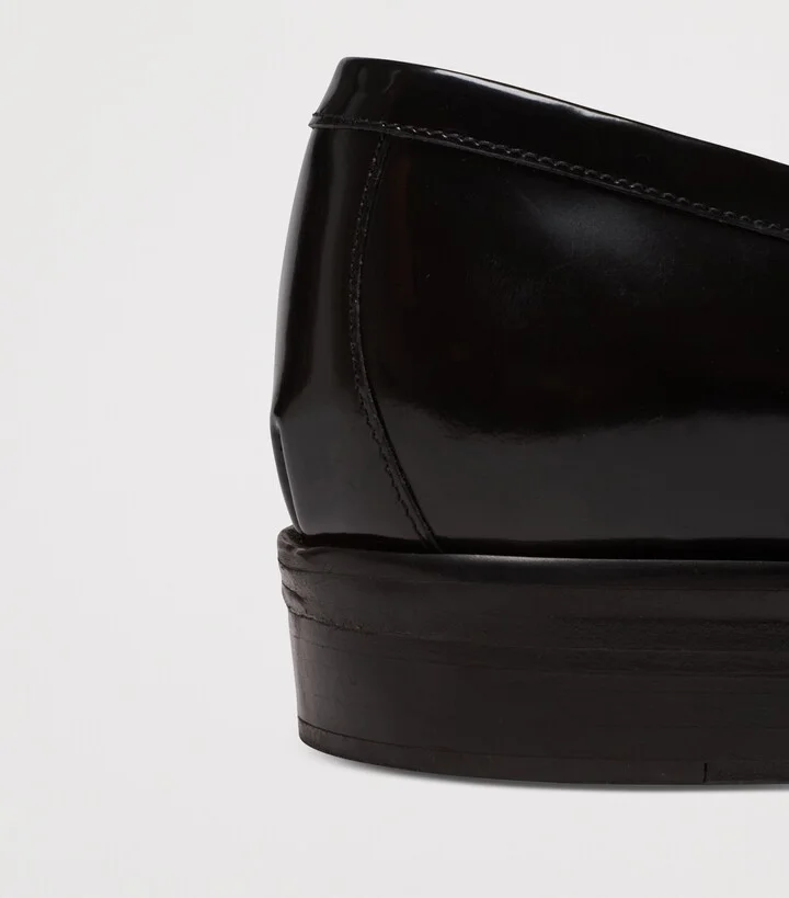 Balmain Glazed Leather Loafers - Image 6