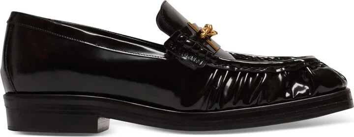 Balmain Glazed Leather Loafers