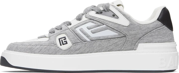 Balmain Gray B-Court Skate Sneakers - Image 3