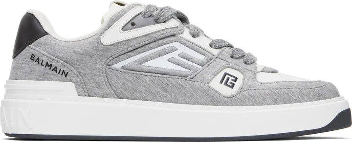 Balmain Gray B-Court Skate Sneakers