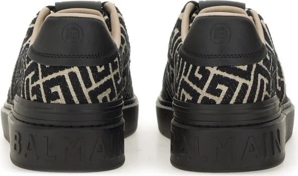 Balmain Jacquard "B-Court" Sneakers - Image 3