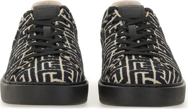 Balmain Jacquard "B-Court" Sneakers - Image 4