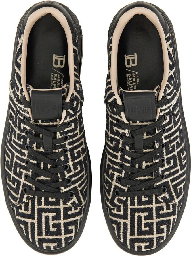 Balmain Jacquard "B-Court" Sneakers - Image 6