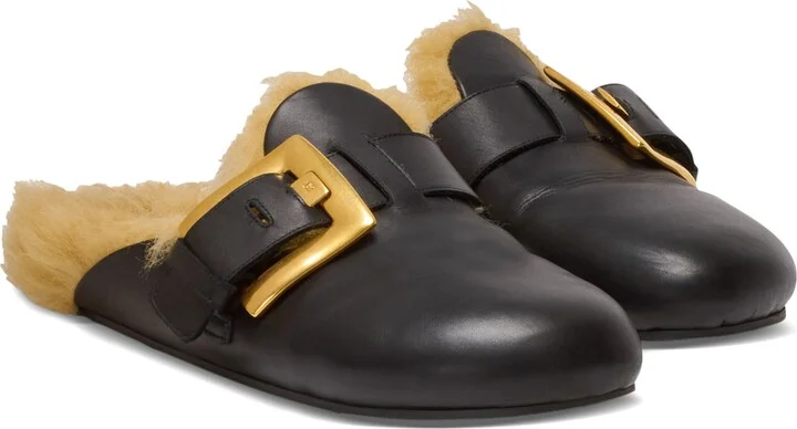 Balmain Leather Anthem Clogs