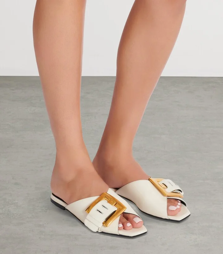 Balmain Leather Anthem Sandals - Image 2
